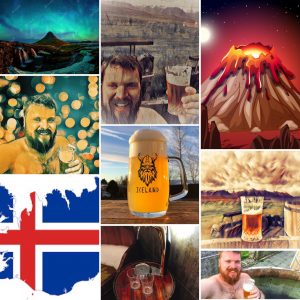Image location: The Beer Spa, Ægisgata 31, 621 Árskógssandi, Iceland. Image description: A collage of the Icelandic beer spa.